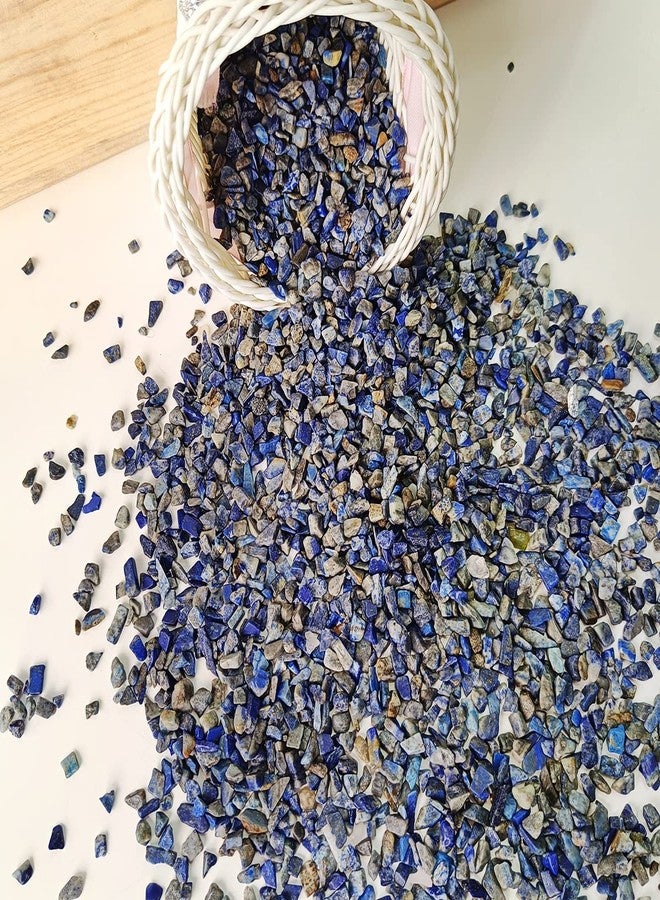 9Dzine Healing Crystal Chips for Vastu Natural Lapis Lazuli Chips Stone 50 Gm Lapis Lazuli Crystal Stone Chips Dust Raw Rough Stone for Reiki Healing Meditation - Image 2